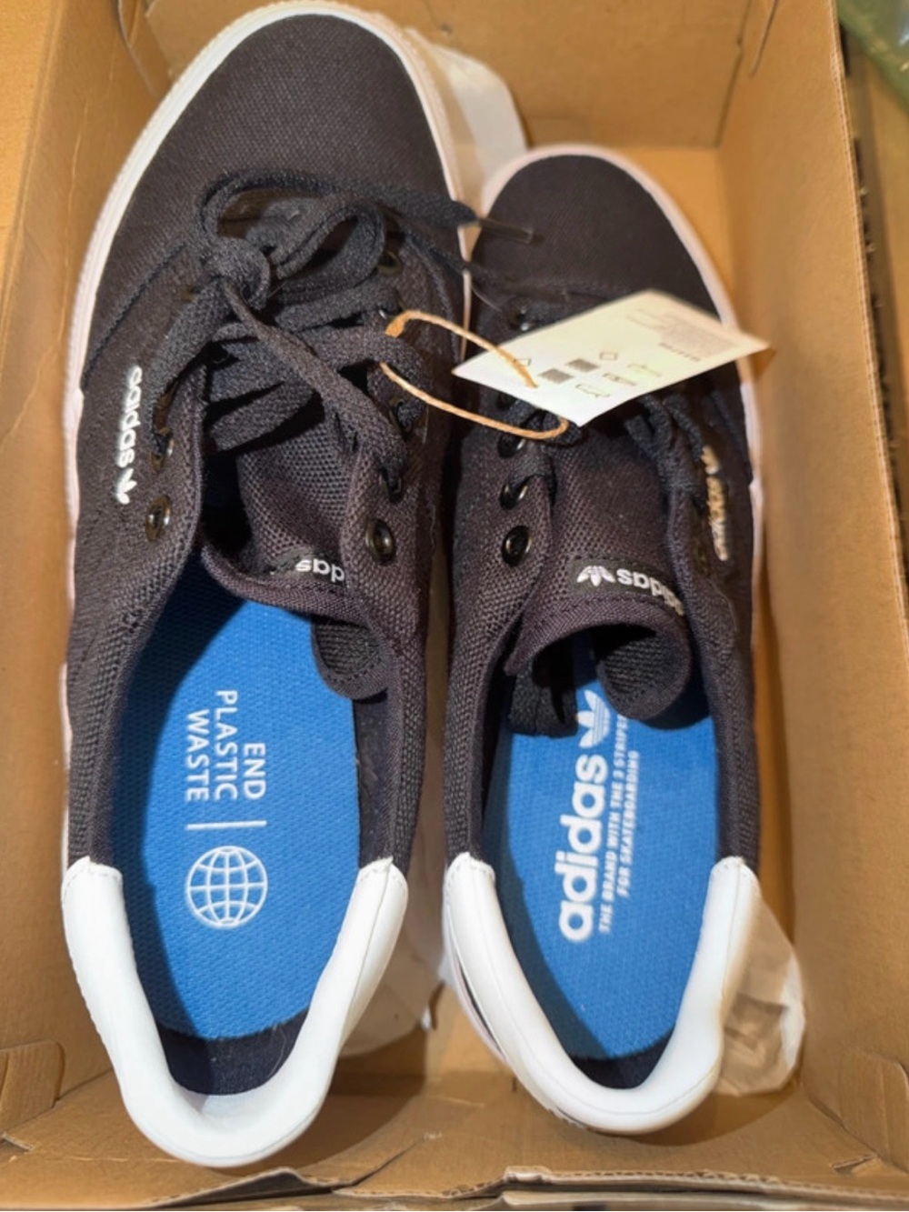 New Adidas 3MC Men’s Vulc core black cloud white B-22706 tennis shoe skateboard